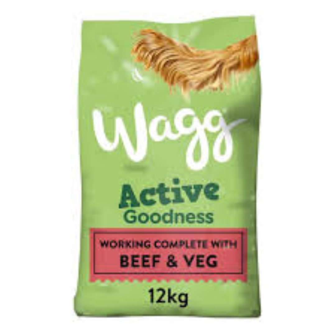 WAGG DOG FOOD BEEF 12KG